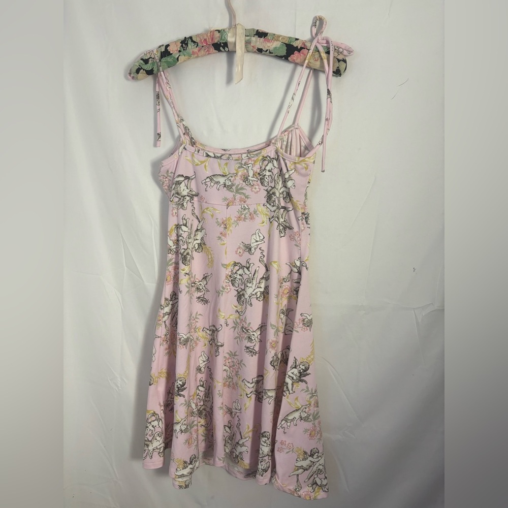 Pink Coquette‎ Angel Babydoll Ethereal Tie Strap Mini Dress Size M - Picture 2 of 12